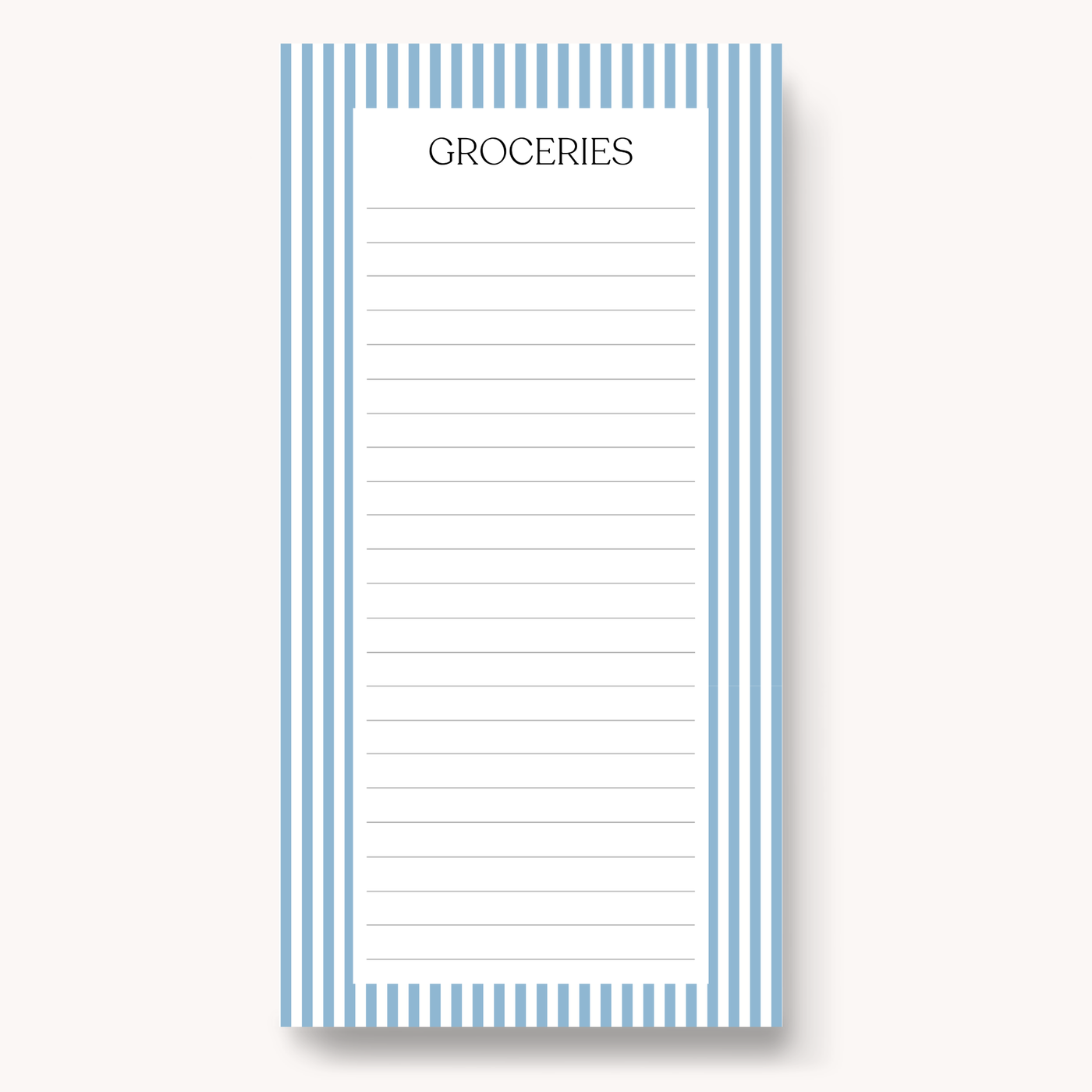 Magnetic Grocery List Notepad, 8x4"