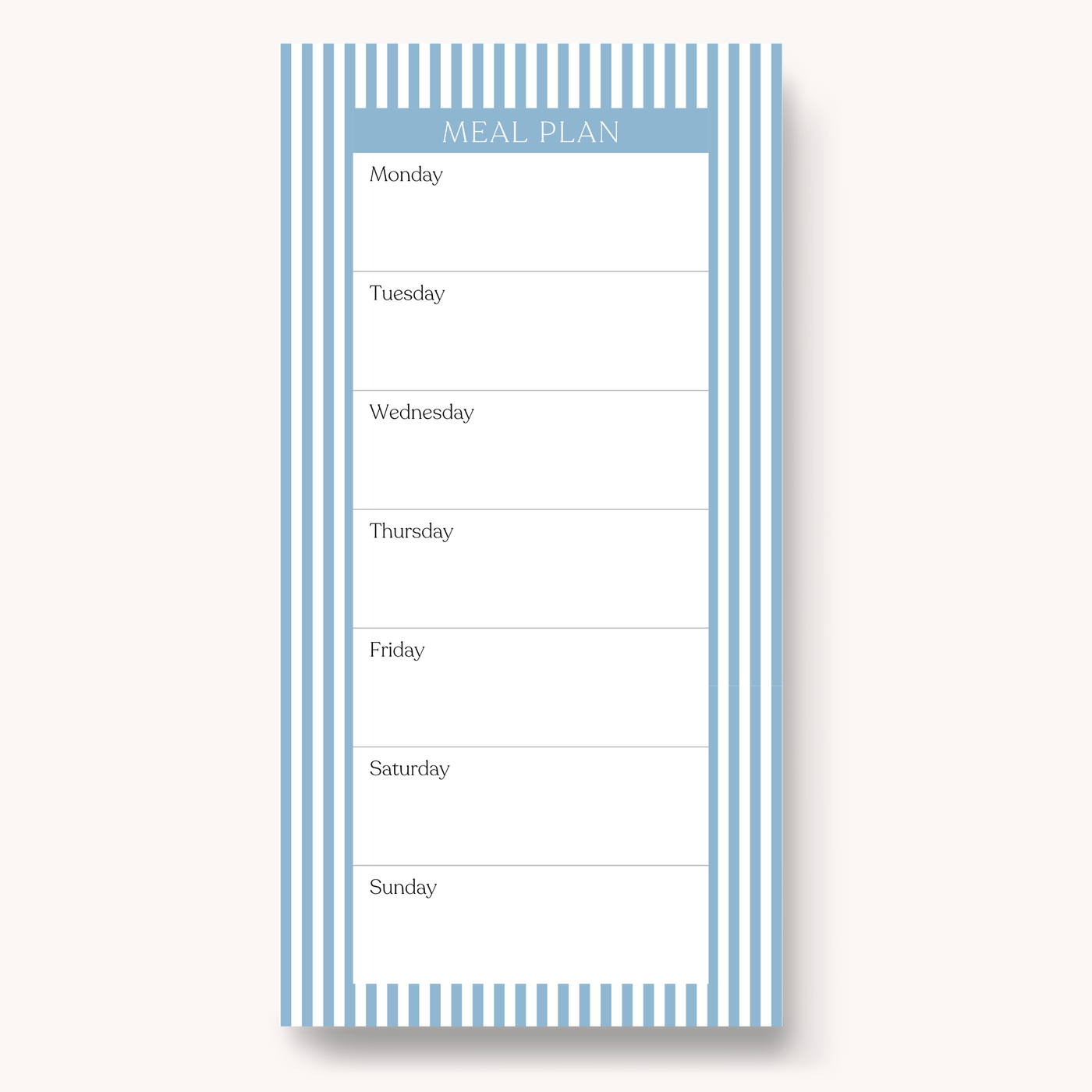 Magnetic Meal Plan Notepad, 8x4"