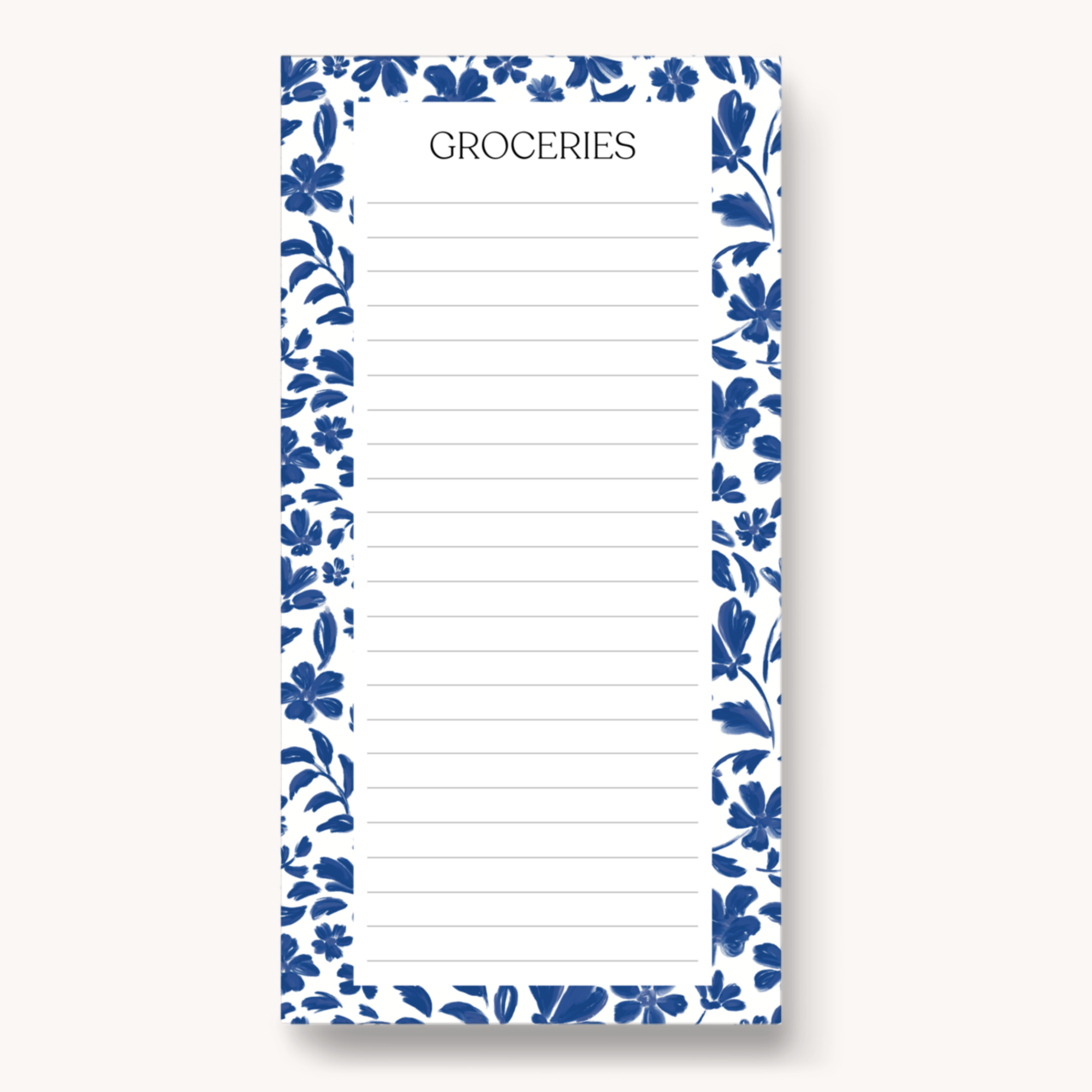Magnetic Grocery List Notepad, 8x4"