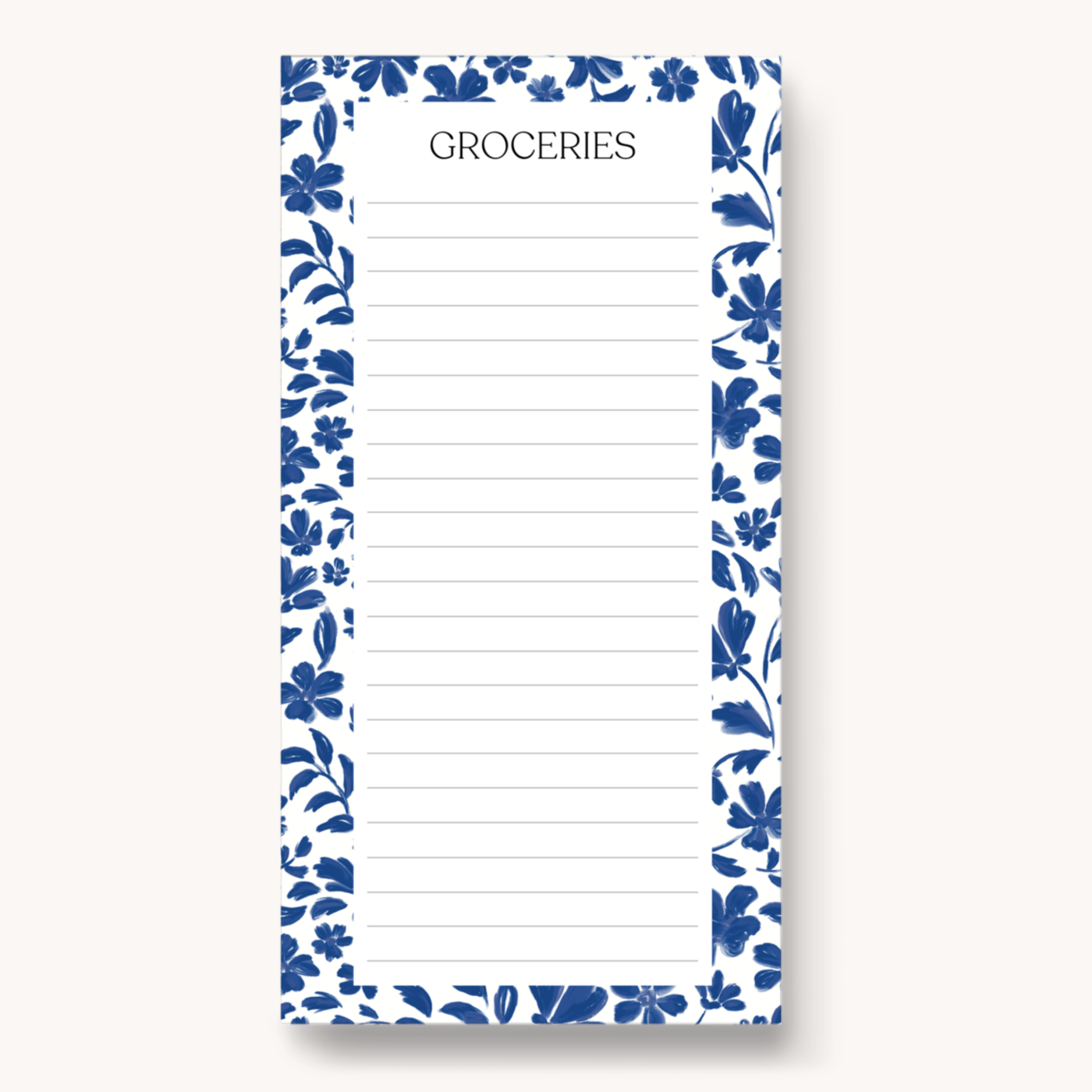 Magnetic Grocery List Notepad, 8x4"