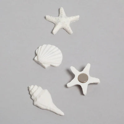 U Brands Moroccan Sea Life White Magnets, Set of 4