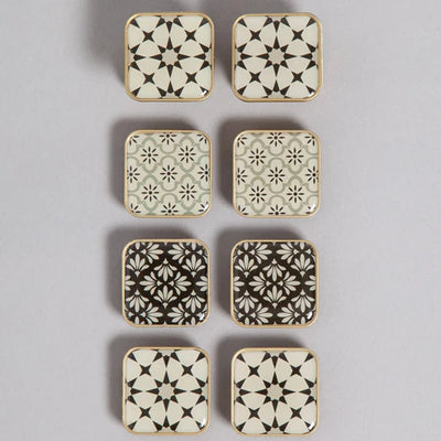 U Brands Moroccan Square Clip Magnets, Set of 8