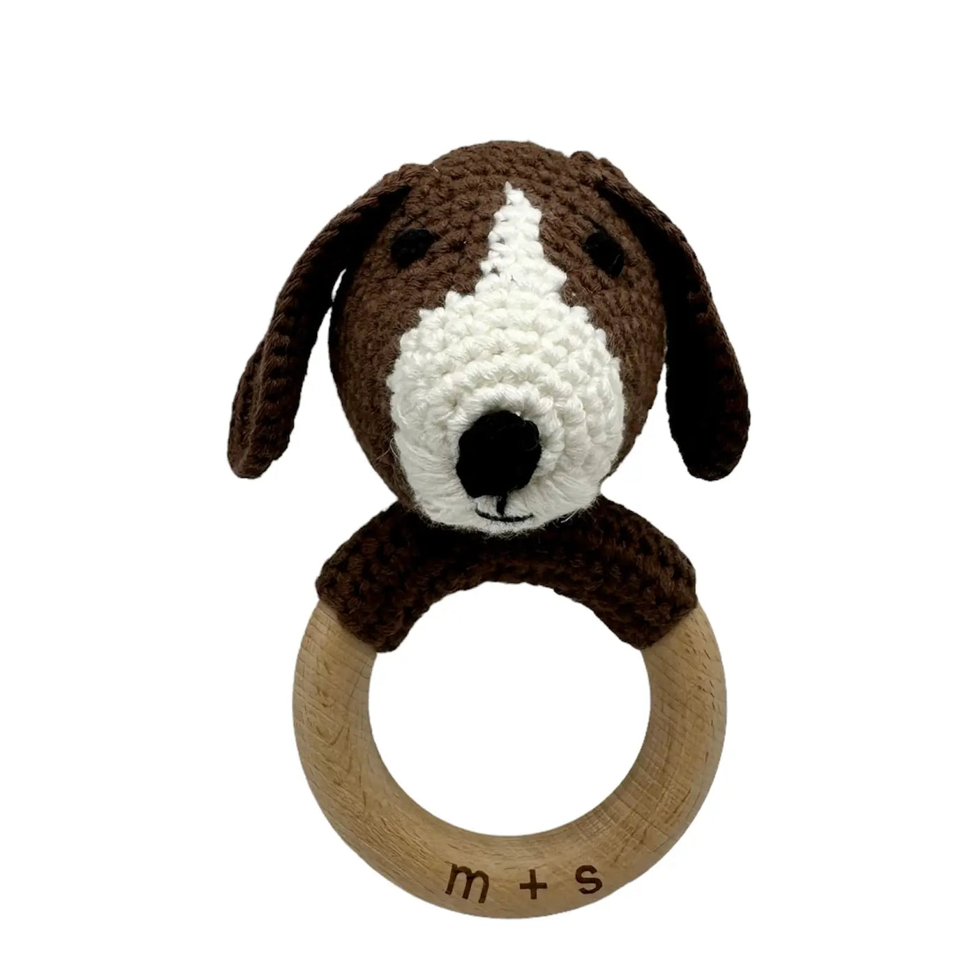 Puppy Hand Crochet Rattle