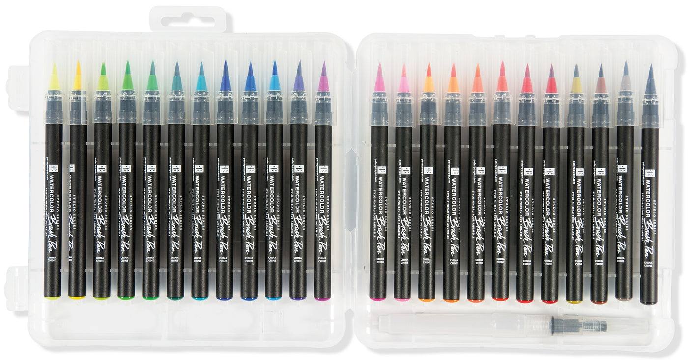 Studio Series Watercolor Brush Pens, 24 Colors
