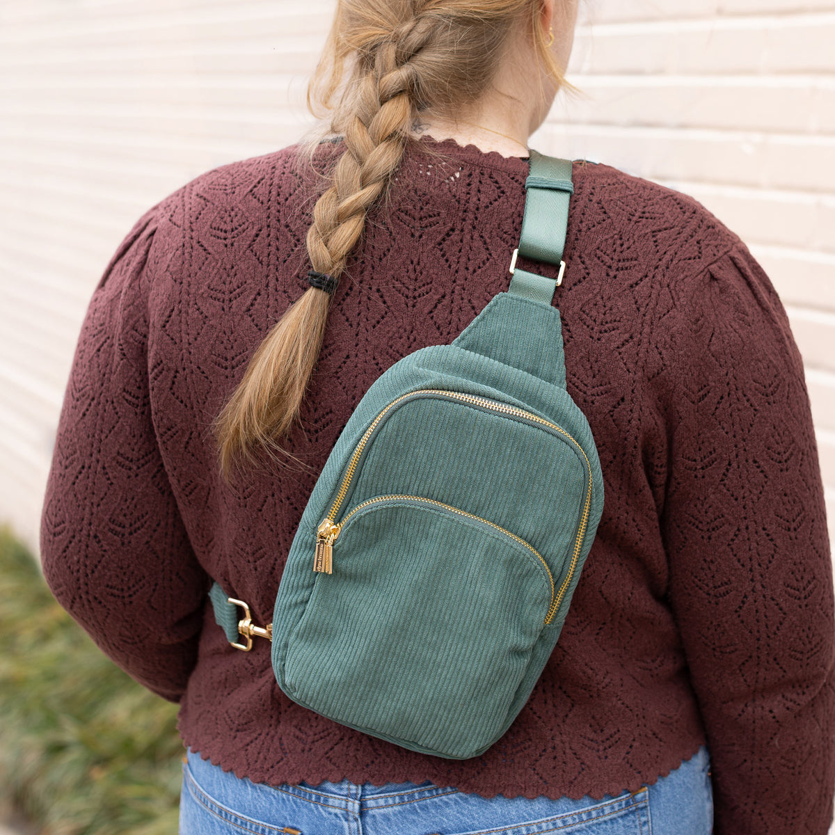 Corduroy Sling Bag