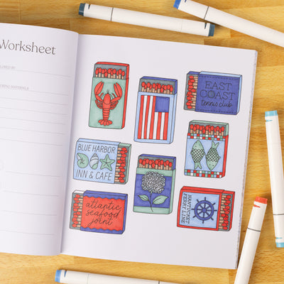 Coastal Americana Coloring Book PREORDER SHIPS EARLY JULY
