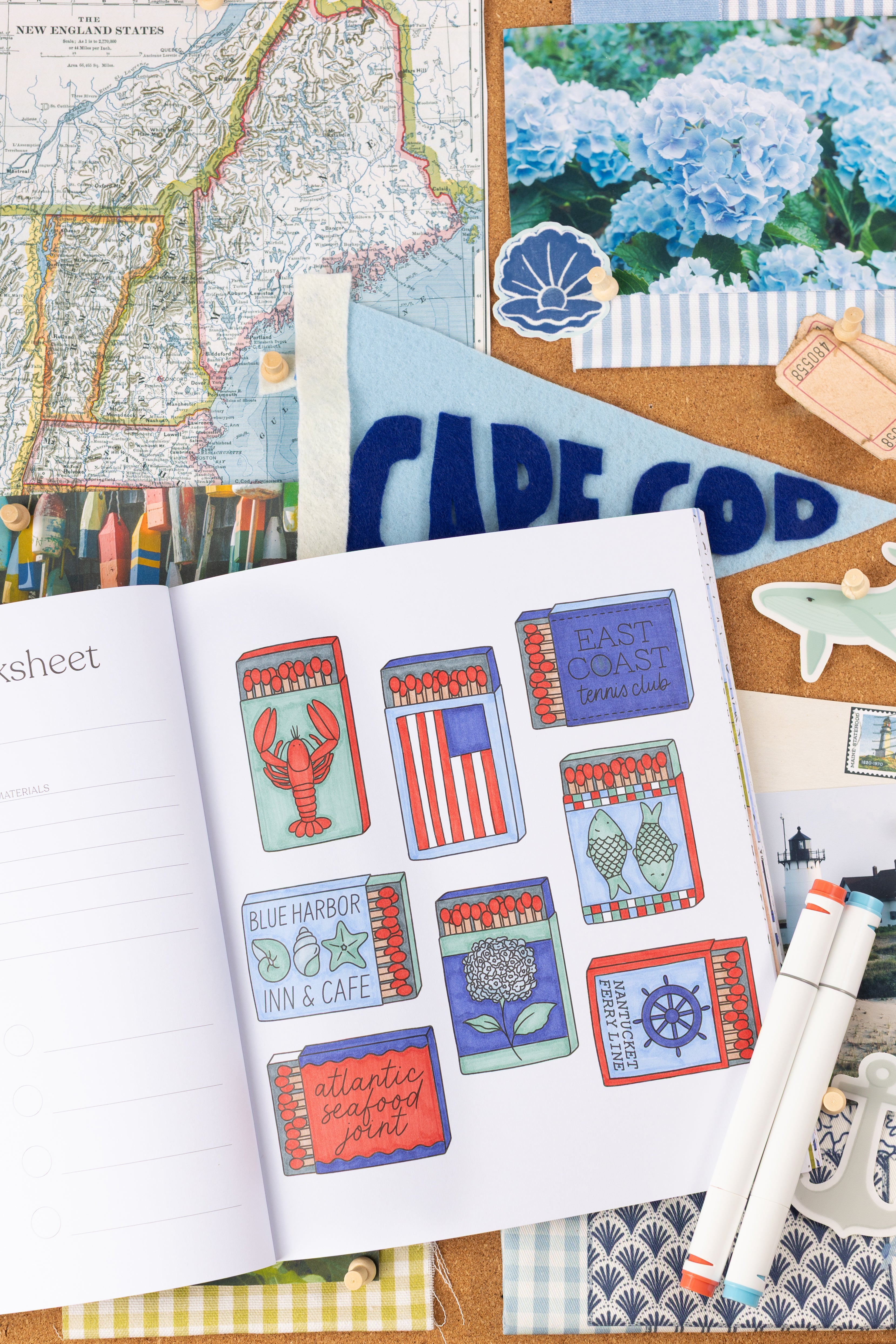 Coastal Americana Coloring Book