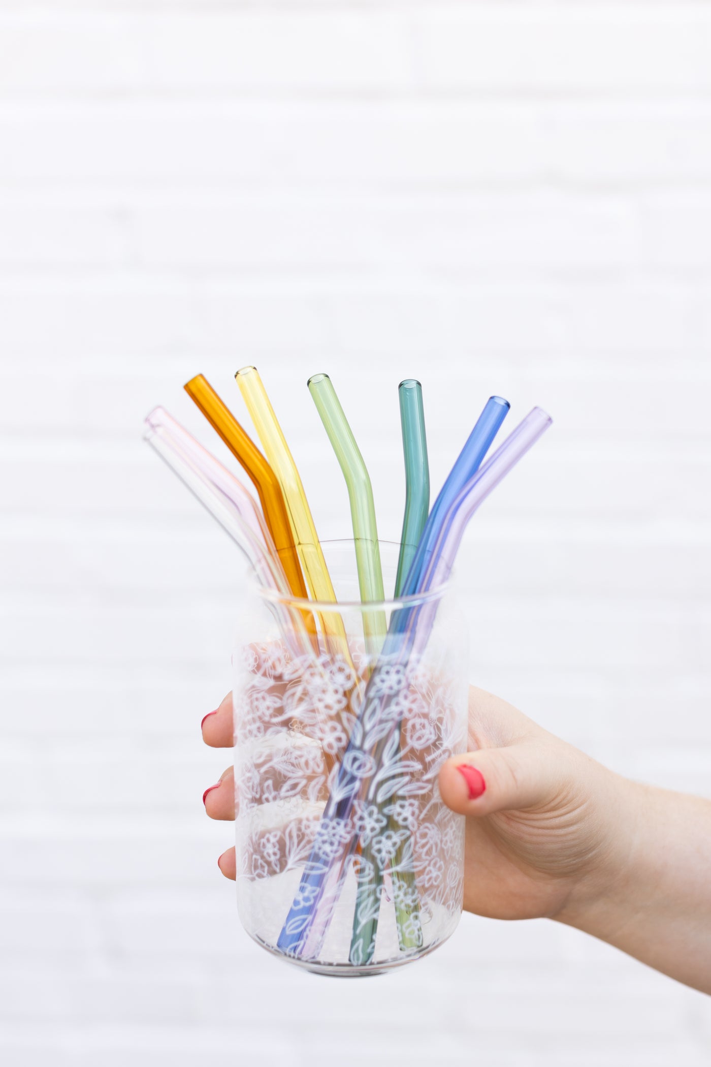 Colored Glass Straws