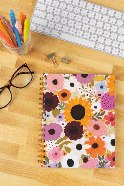 Hardcover Spiral Notebook, 7x9"