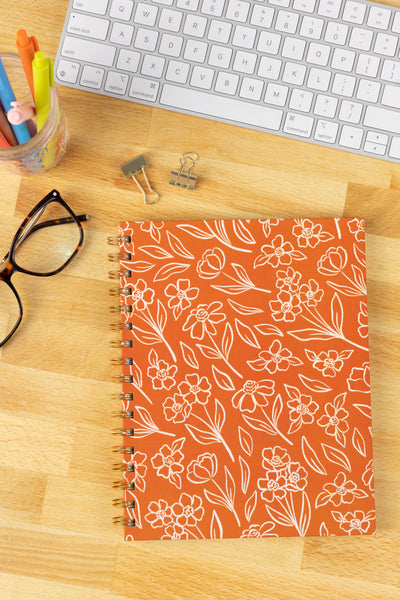 Hardcover Spiral Notebook, 7x9"