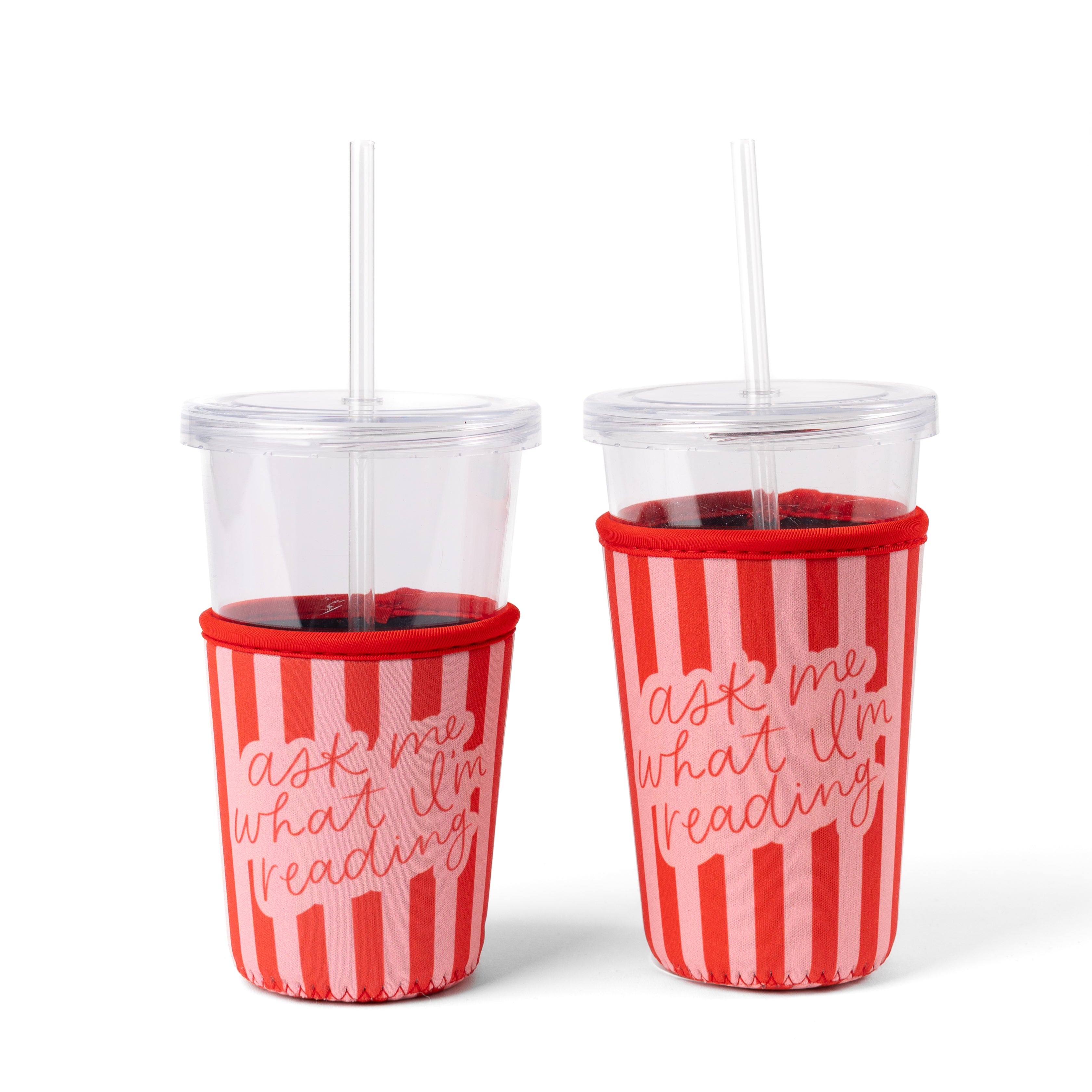 Ask Me What I'm Reading Drink Sleeve – Stylish Neoprene Sleeve for