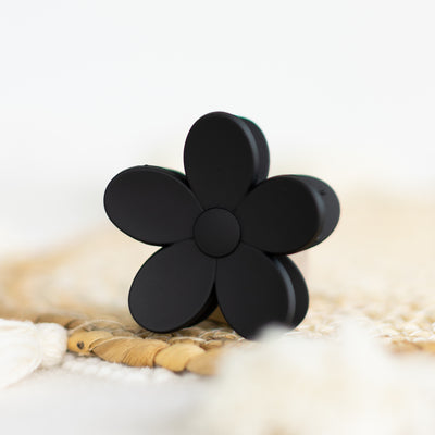 Small Black Flower Claw Clip