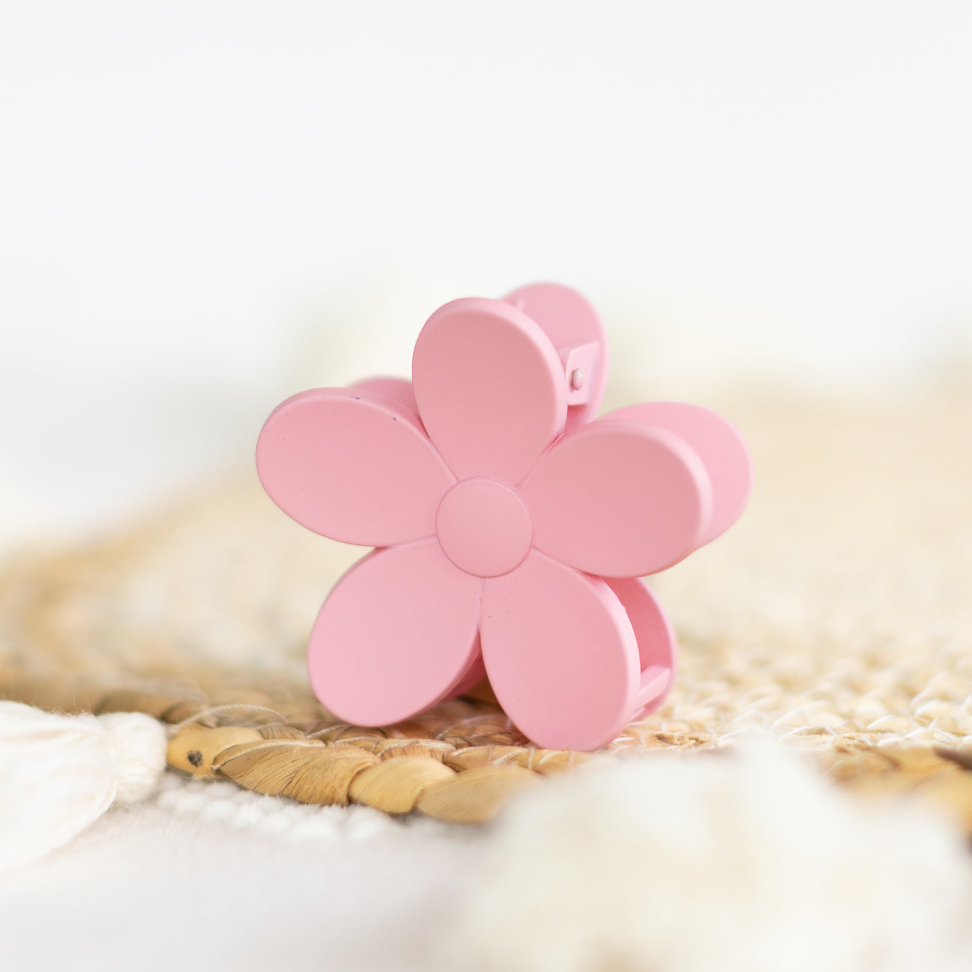 Small Pink Flower Claw Clip