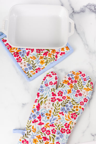 Oven Mitt + Pot Holder Set