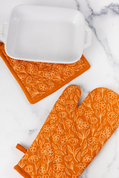 Oven Mitt + Pot Holder Set