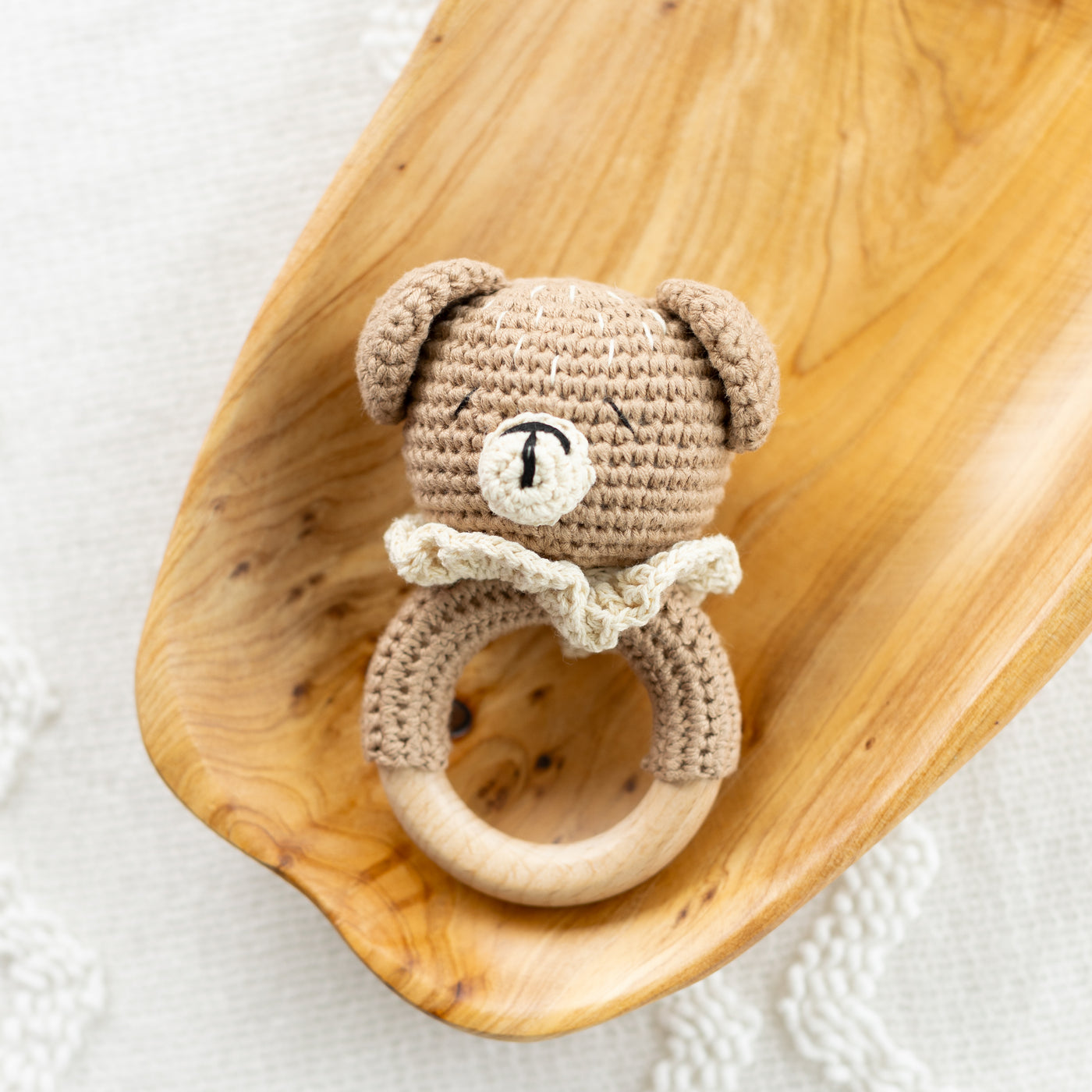 Brown Bear Crochet Rattle