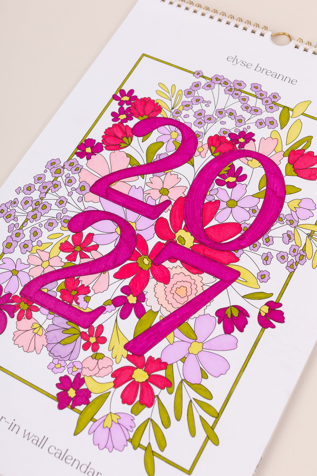 2027 Color-In Wall Calendar