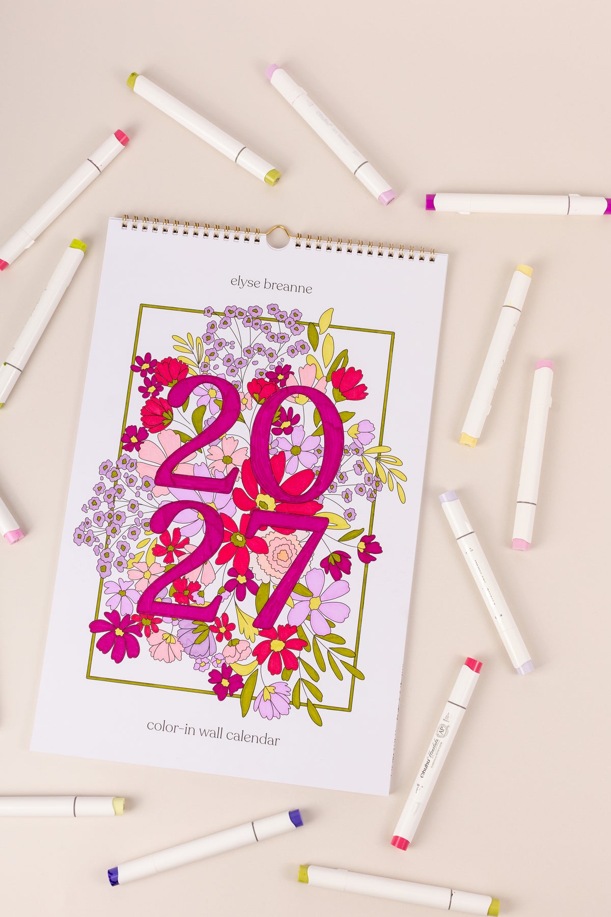 2027 Color-In Wall Calendar