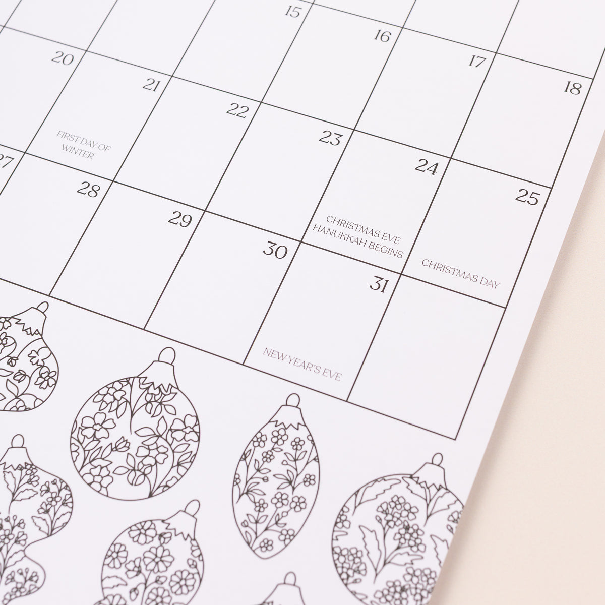 2027 Color-In Wall Calendar