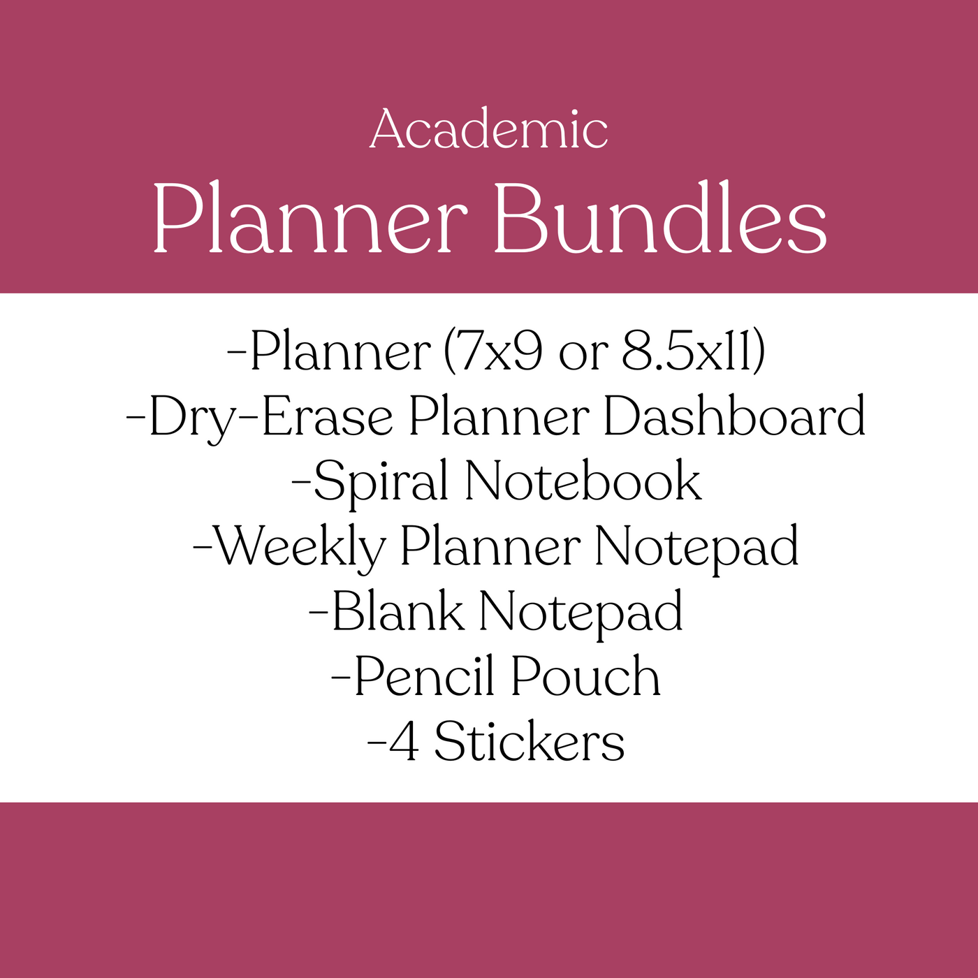 2025-2026 Academic Planner Bundle