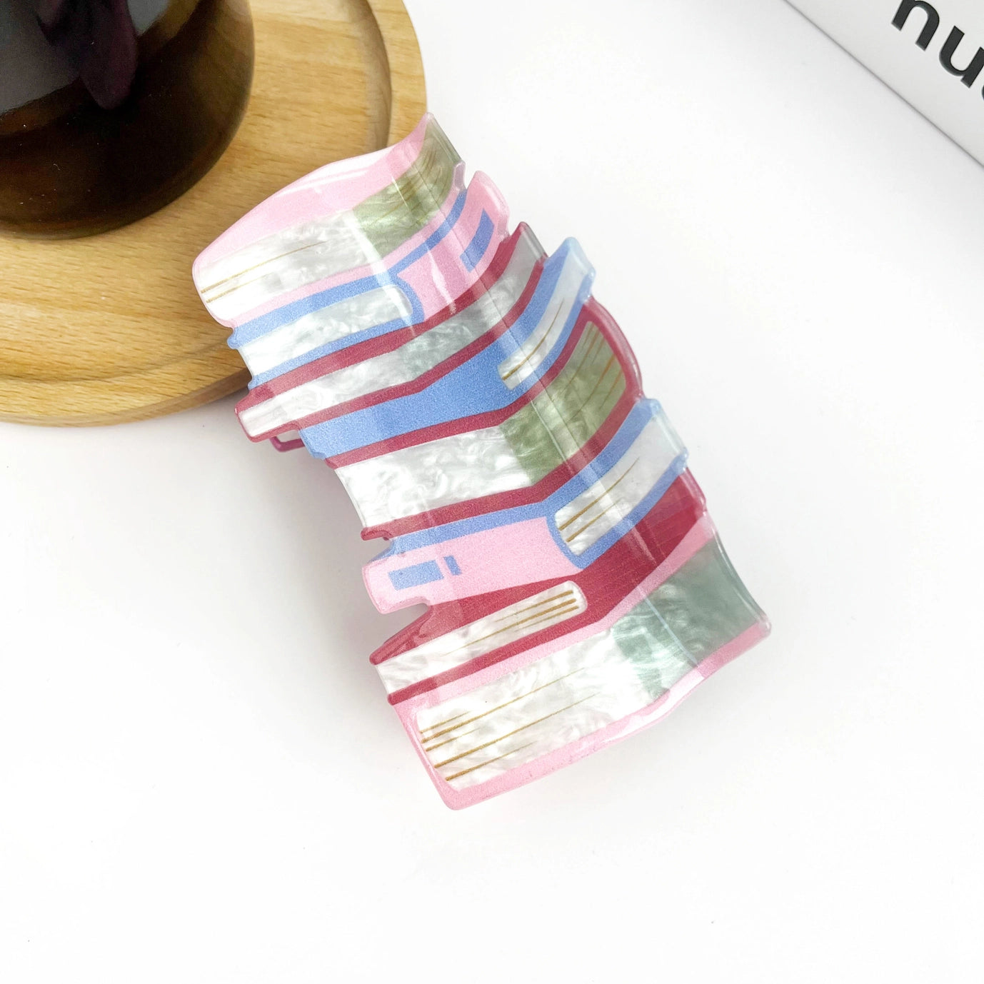 Stack of Books Claw Clip