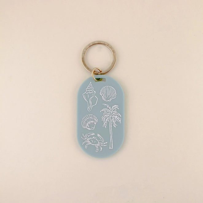 Island Icons Blue Keychain