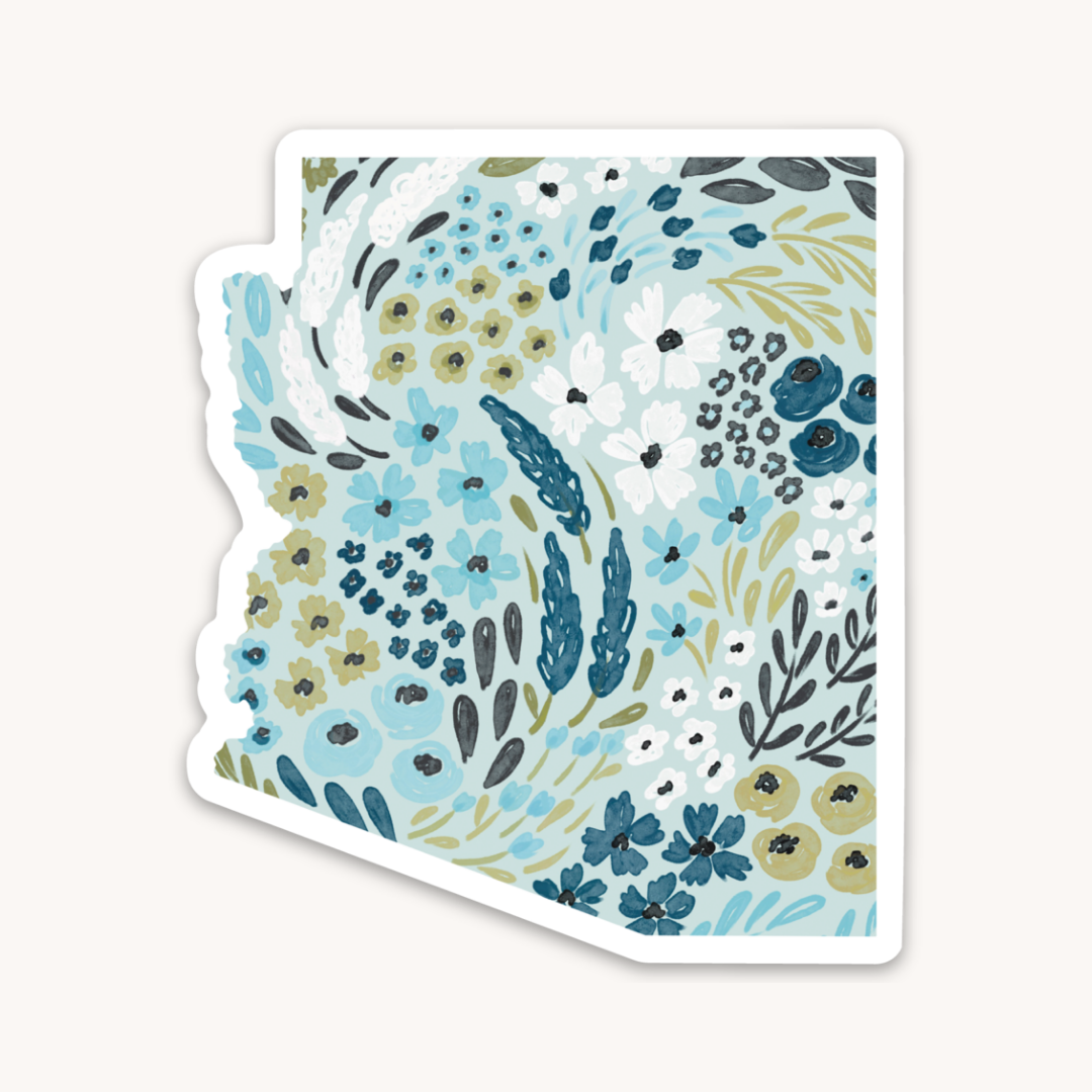 Waterproof Vinyl State Sticker, 3x2.5"