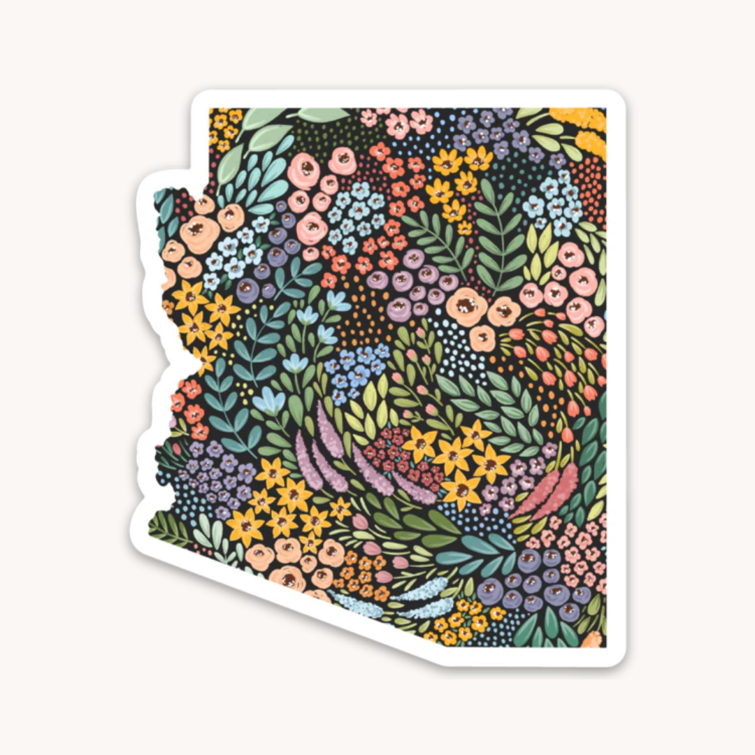 Waterproof Vinyl State Sticker, 3x2.5"