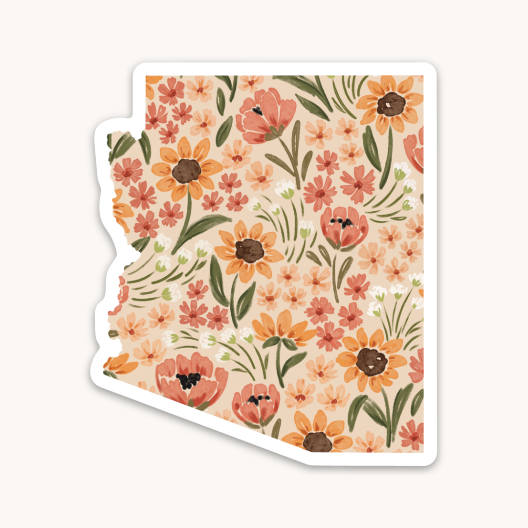 Waterproof Vinyl State Sticker, 3x2.5"