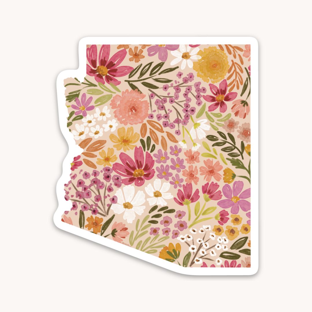 Waterproof Vinyl State Sticker, 3x2.5"