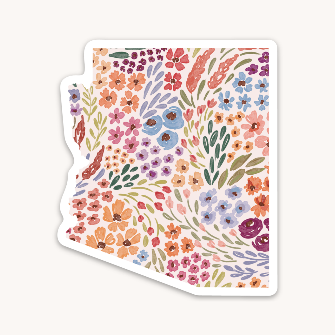 Waterproof Vinyl State Sticker, 3x2.5"