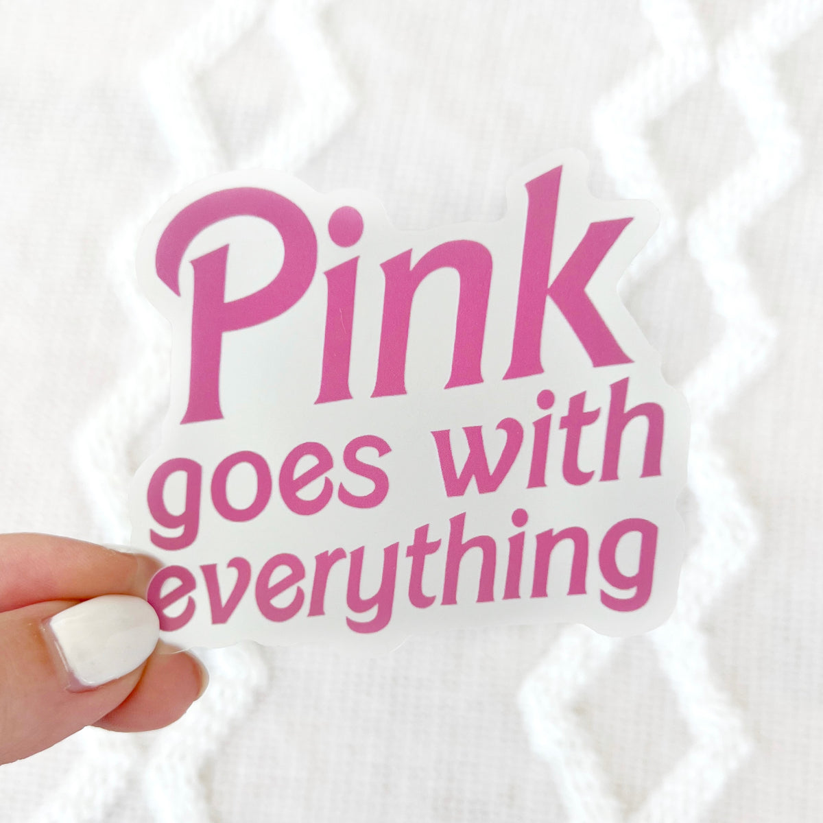 Clear Waterproof Vinyl Sticker, 2.7x2.7"