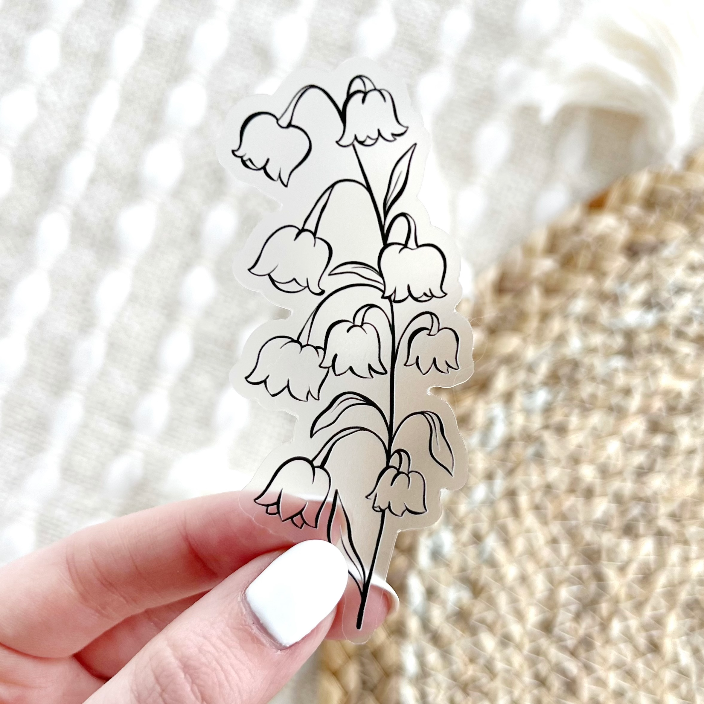Clear Waterproof Vinyl Sticker, 1.9x3.25"