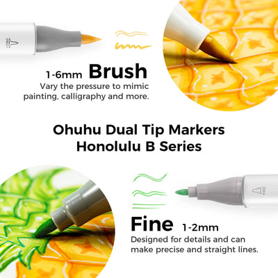 Brush & Chisel Dual Tip Alcohol Markers