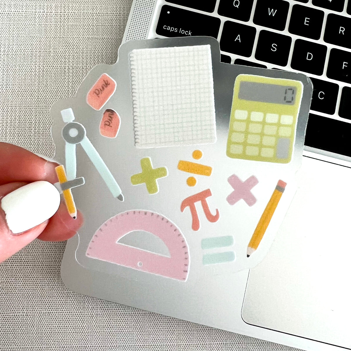 Clear Waterproof Vinyl Sticker, 3x3"