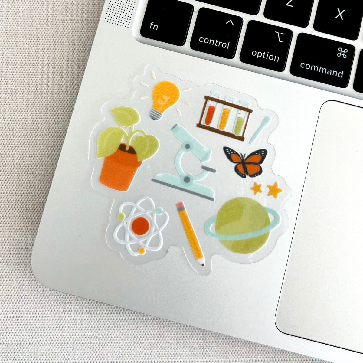 Clear Waterproof Vinyl Sticker, 3x3"