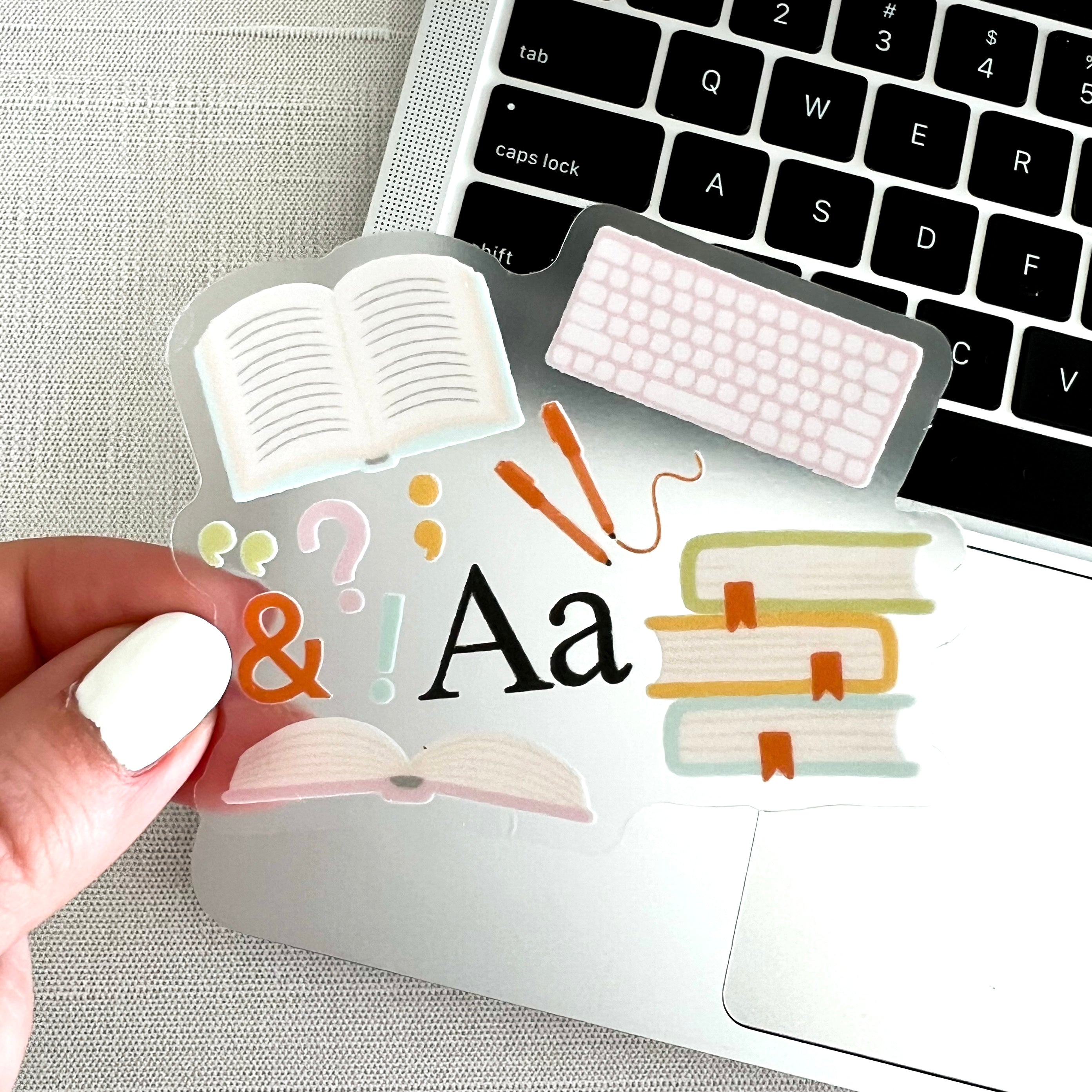 Clear Waterproof Vinyl Sticker, 3x3"
