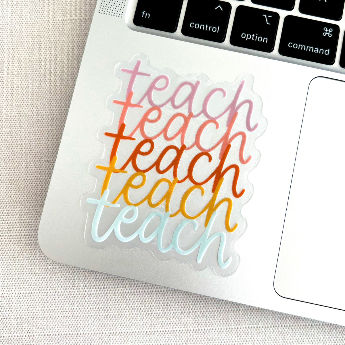 Clear Waterproof Vinyl Sticker, 3x3"