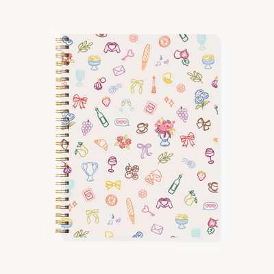 Hardcover Spiral Notebook, 7x9"