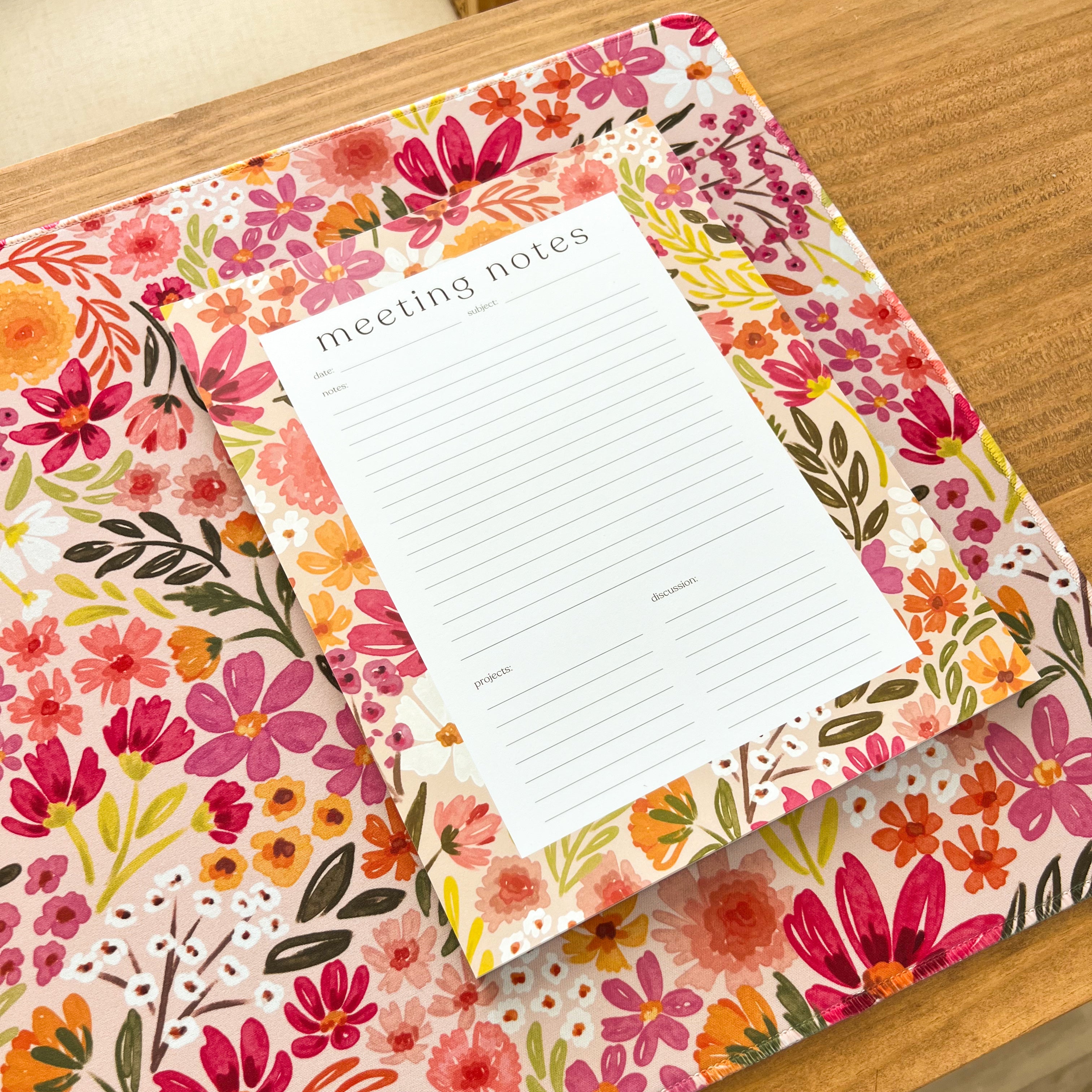 Meeting Notes Notepad, 11x8.5"