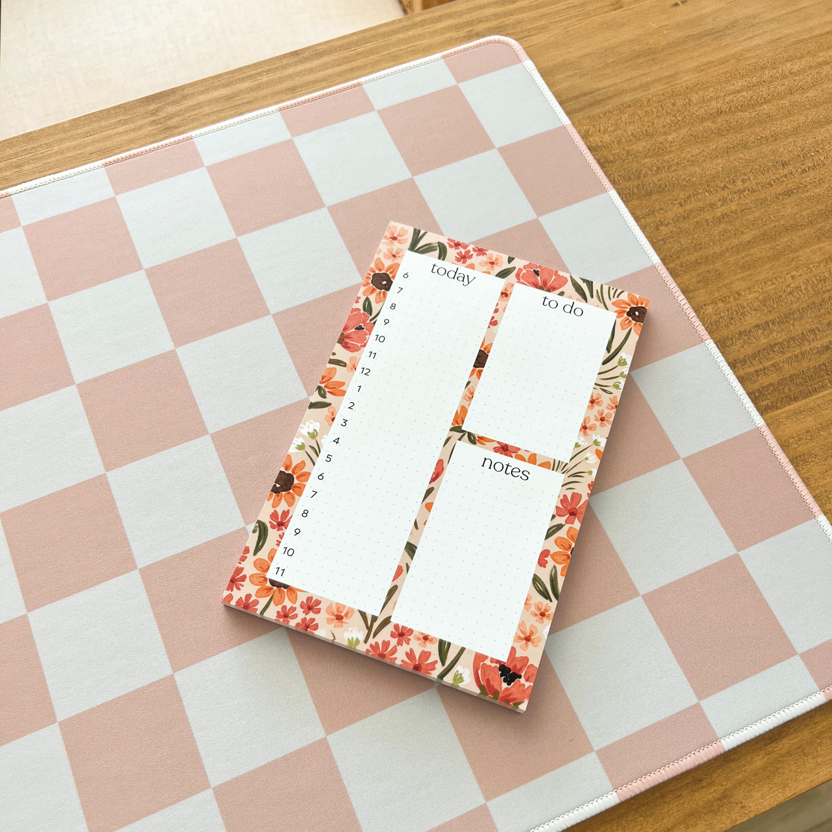 Hourly Daily Planner Notepad, 8.5x5.5"