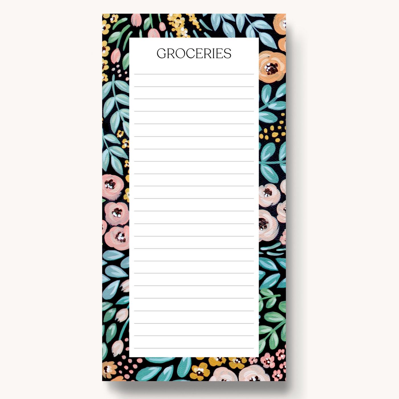 Magnetic Grocery List Notepad, 8x4"