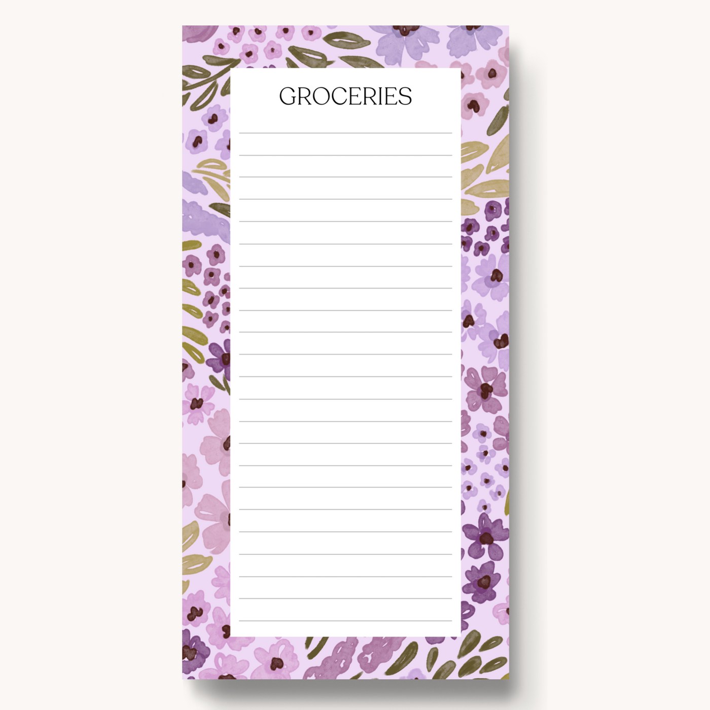Magnetic Grocery List Notepad, 8x4"