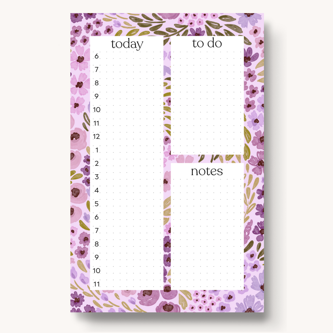 Hourly Daily Planner Notepad, 8.5x5.5"