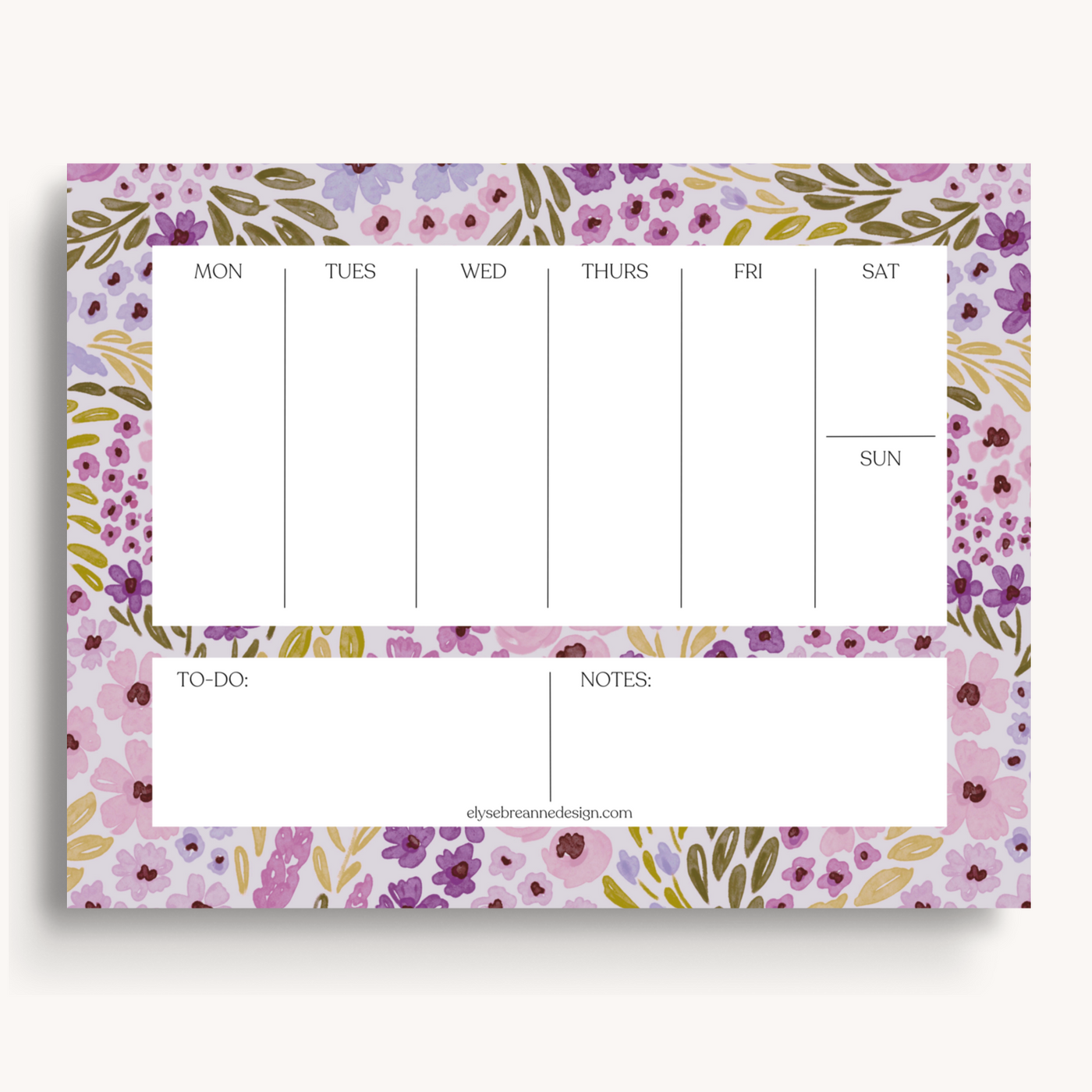 Weekly Planner Notepad, 8.5x11"