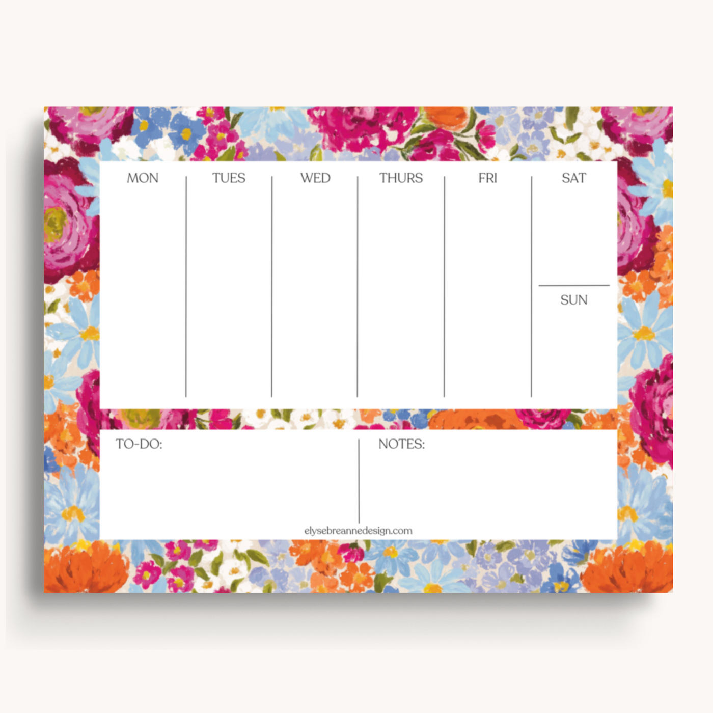 Weekly Planner Notepad, 8.5x11"