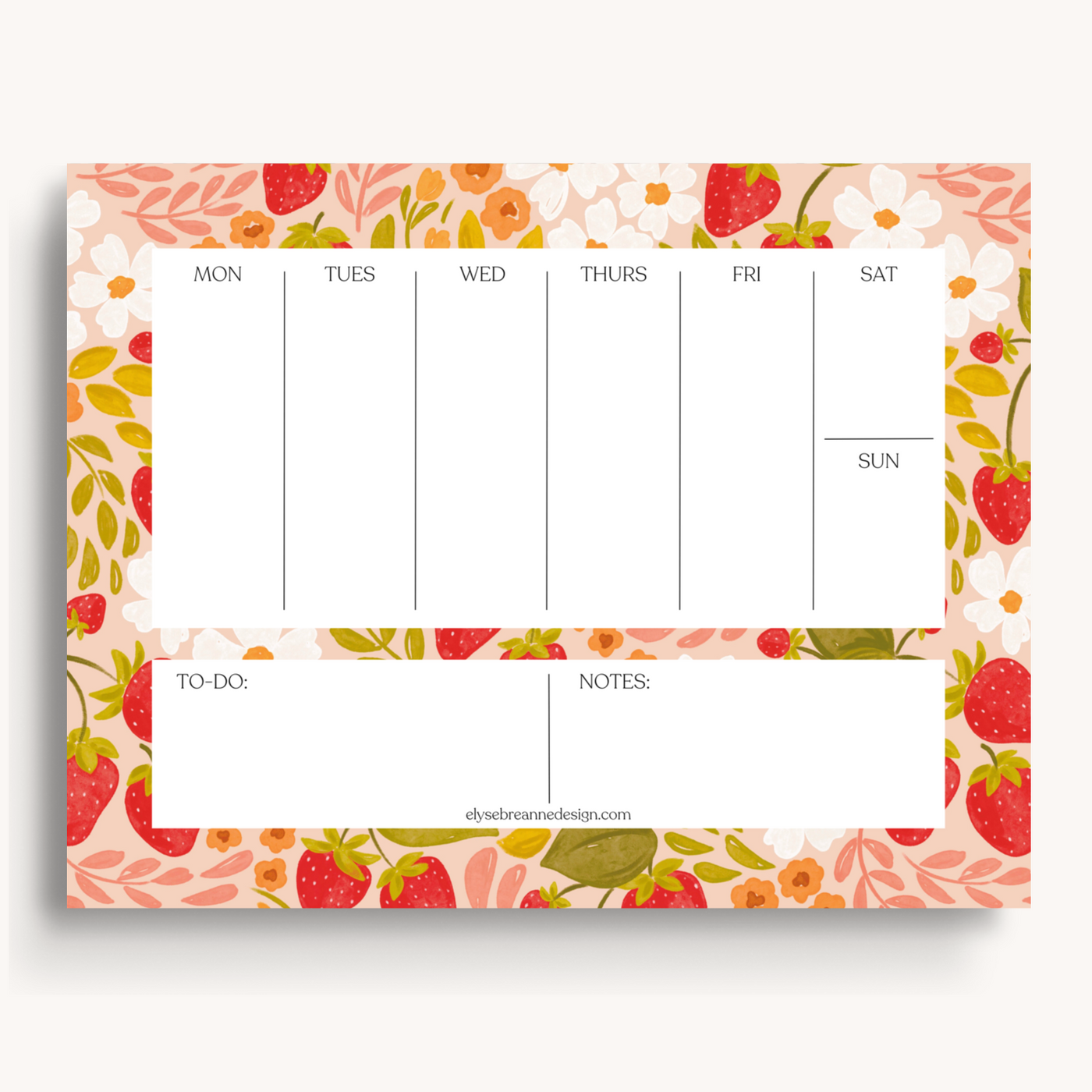 Weekly Planner Notepad, 8.5x11"