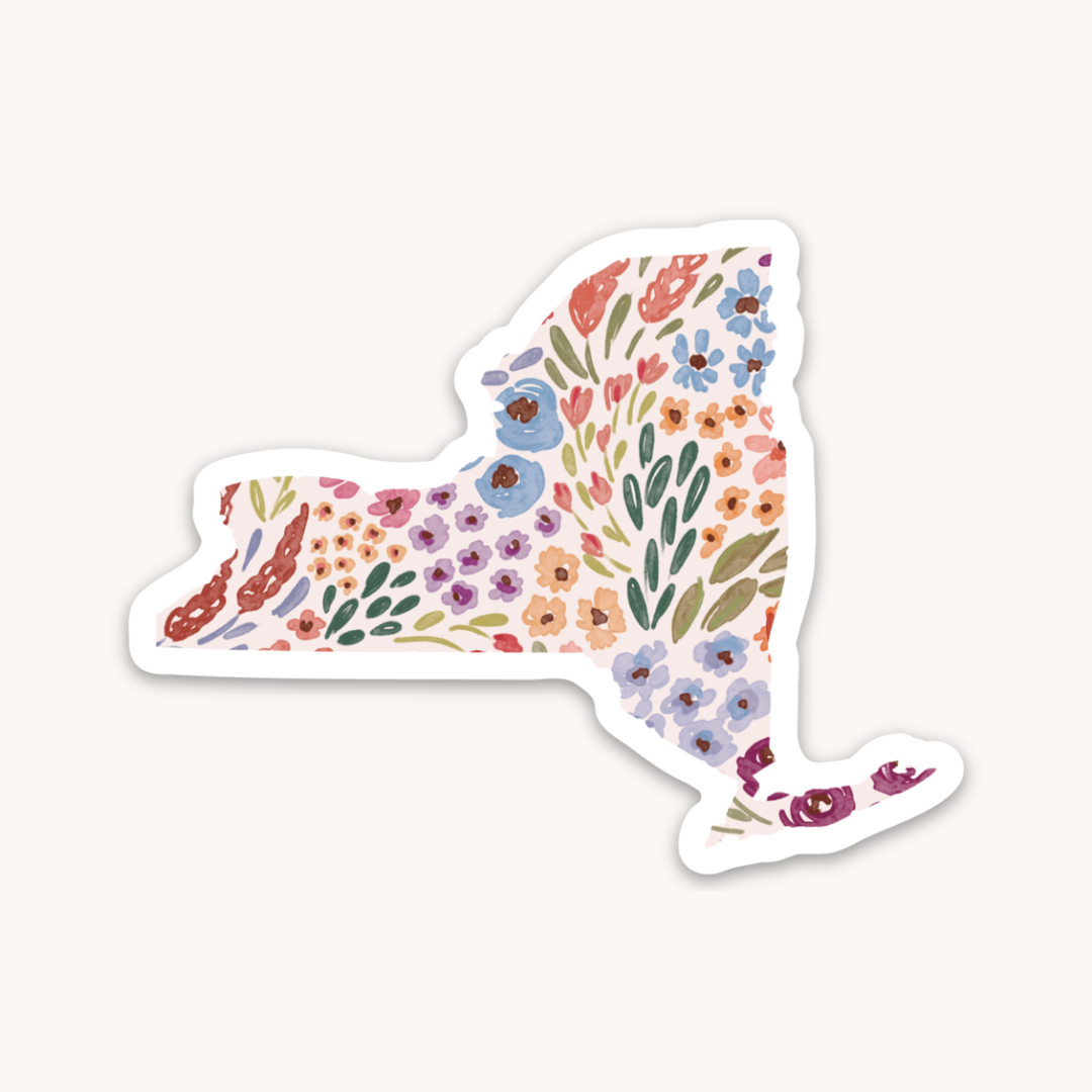 Waterproof Vinyl State Sticker, 3x2.25"
