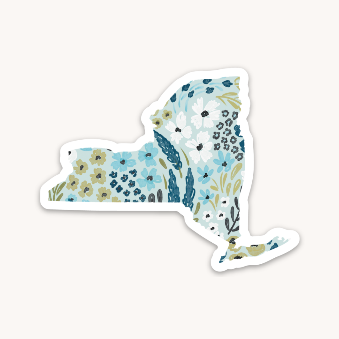 Waterproof Vinyl State Sticker, 3x2.25"