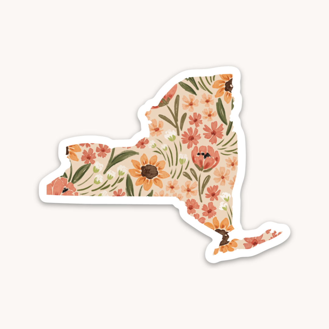 Waterproof Vinyl State Sticker, 3x2.25"